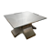 Table basse en chrome et verre François Monnet pour Kappa, 1970
