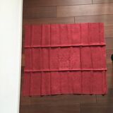 Old embroidered red table napkin L H