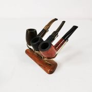 Mid century teak pipe stands, Sweden, 1960s.