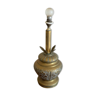 Brass lamp foot decoration leaves