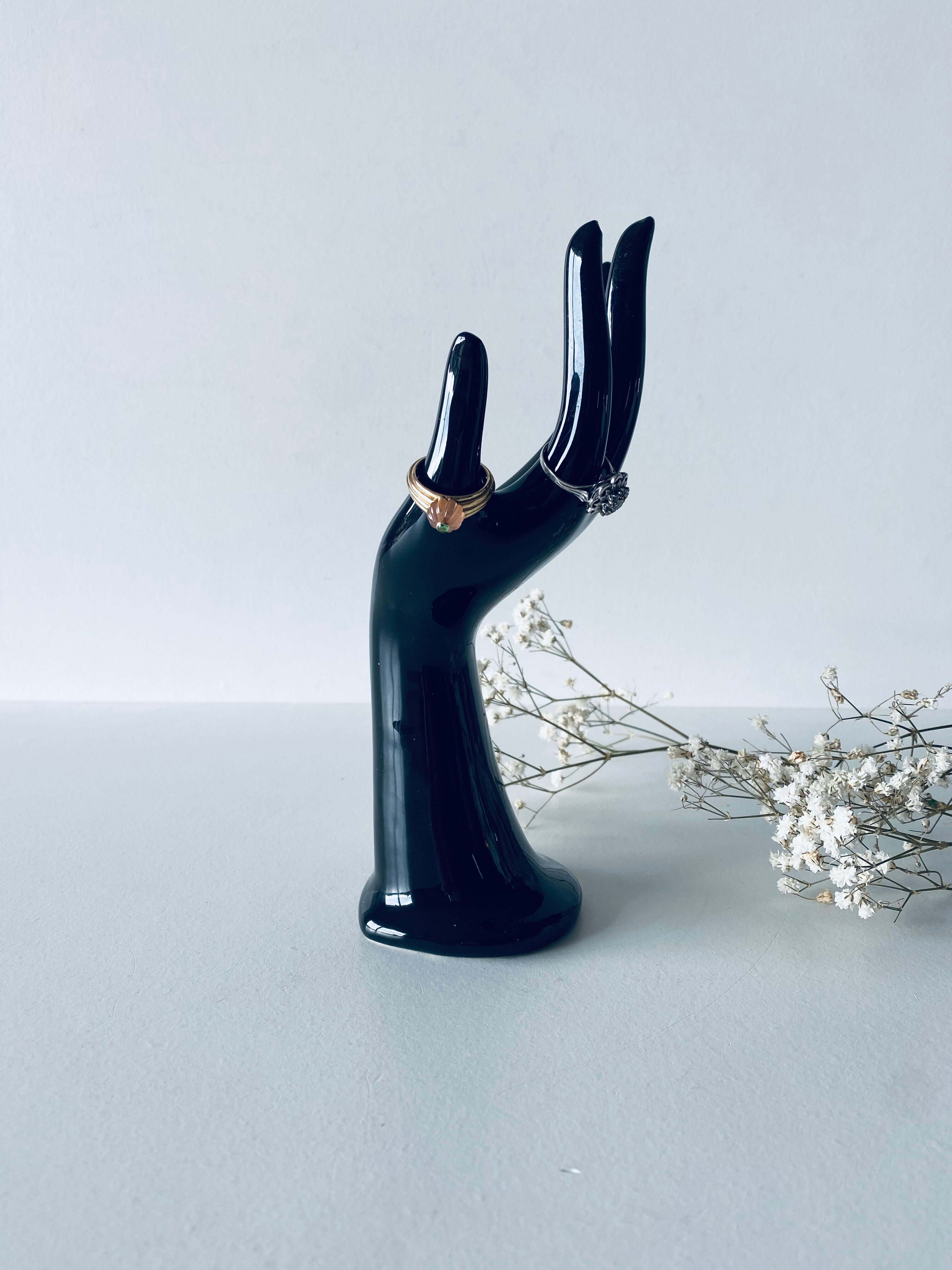 Hand vase and ceramic jewelry holder