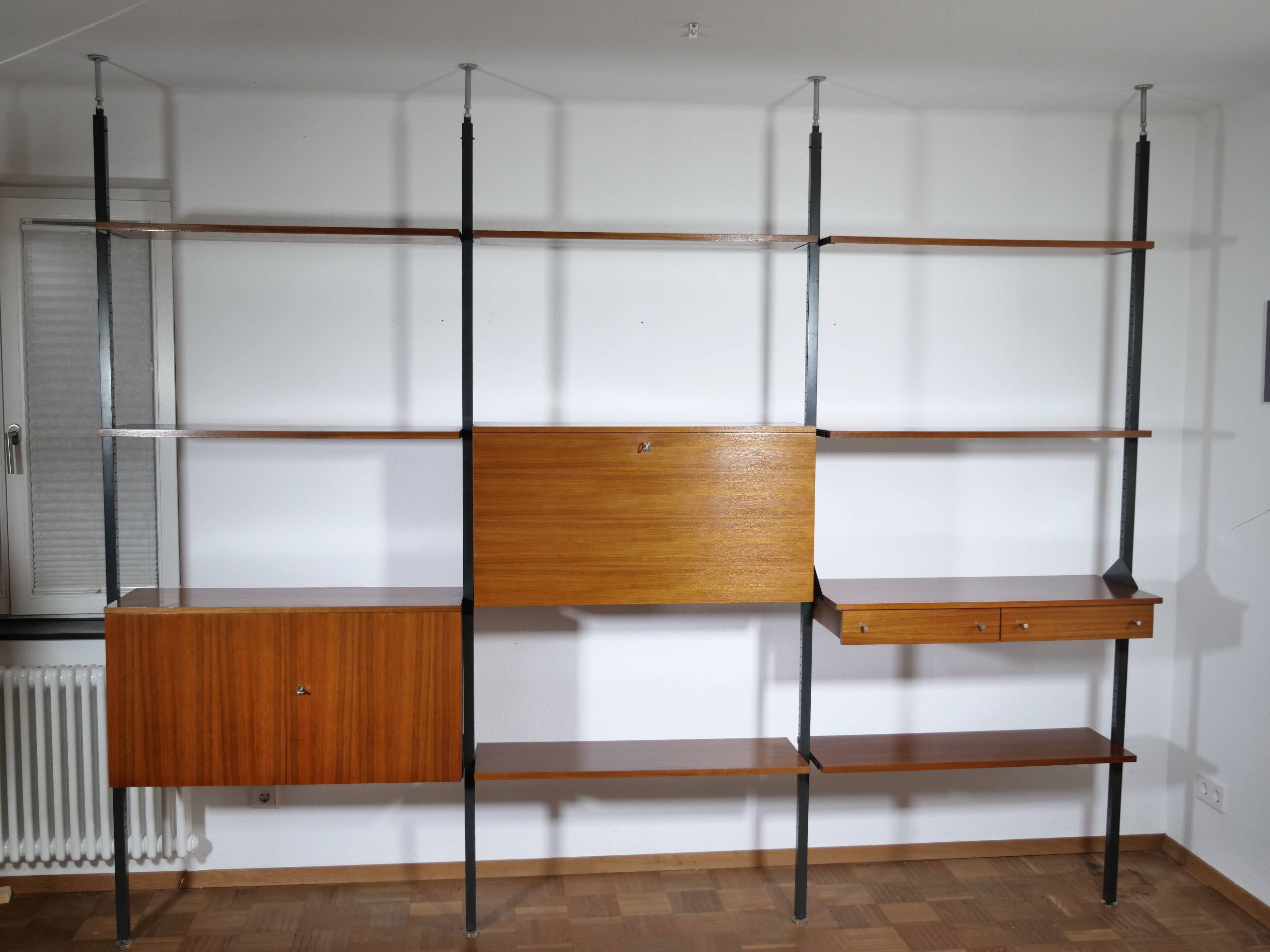 Mid-Century Teak Modular Wall Unit and Room Divider from Italy, 1960s