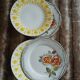 4 antique flat plates from Digoin and Sarreguemines