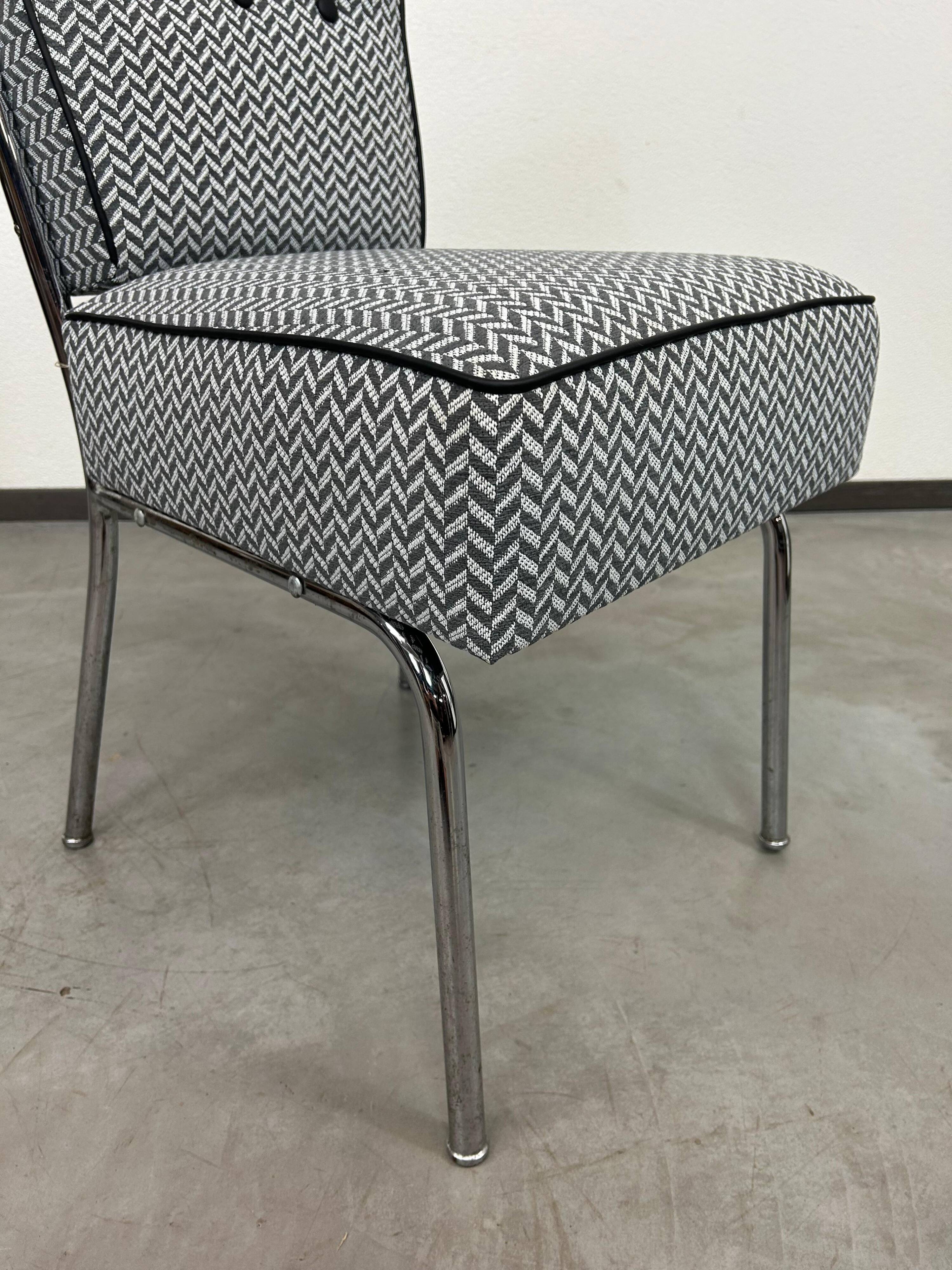 Mid-century tubular steel chair by Jozsef Peresztegi