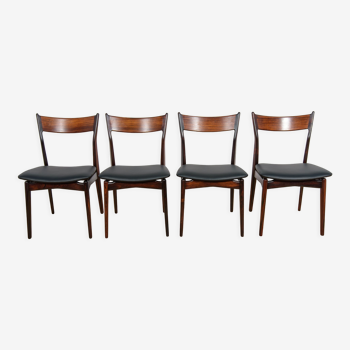 Mid Century Rosewood Dining Chairs by  H. P. Hansen for Randers Møbelfabrik, 1960s, Set of 4