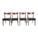 Mid Century Rosewood Dining Chairs by  H. P. Hansen for Randers Møbelfabrik, 1960s, Set of 4
