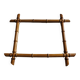 Turned wooden mirror in imitation of bamboo, mid-century, 54 cm x 67 cm