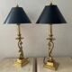 Pair of Empire lamps in bronze and sheet metal