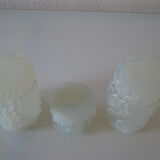 3 opalescent glass jars 60's geoffrey baxter