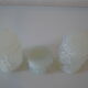 3 pots verre opalescent 60's geoffrey baxter