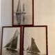 Lot de 3 photographies thème pêche voiles océan