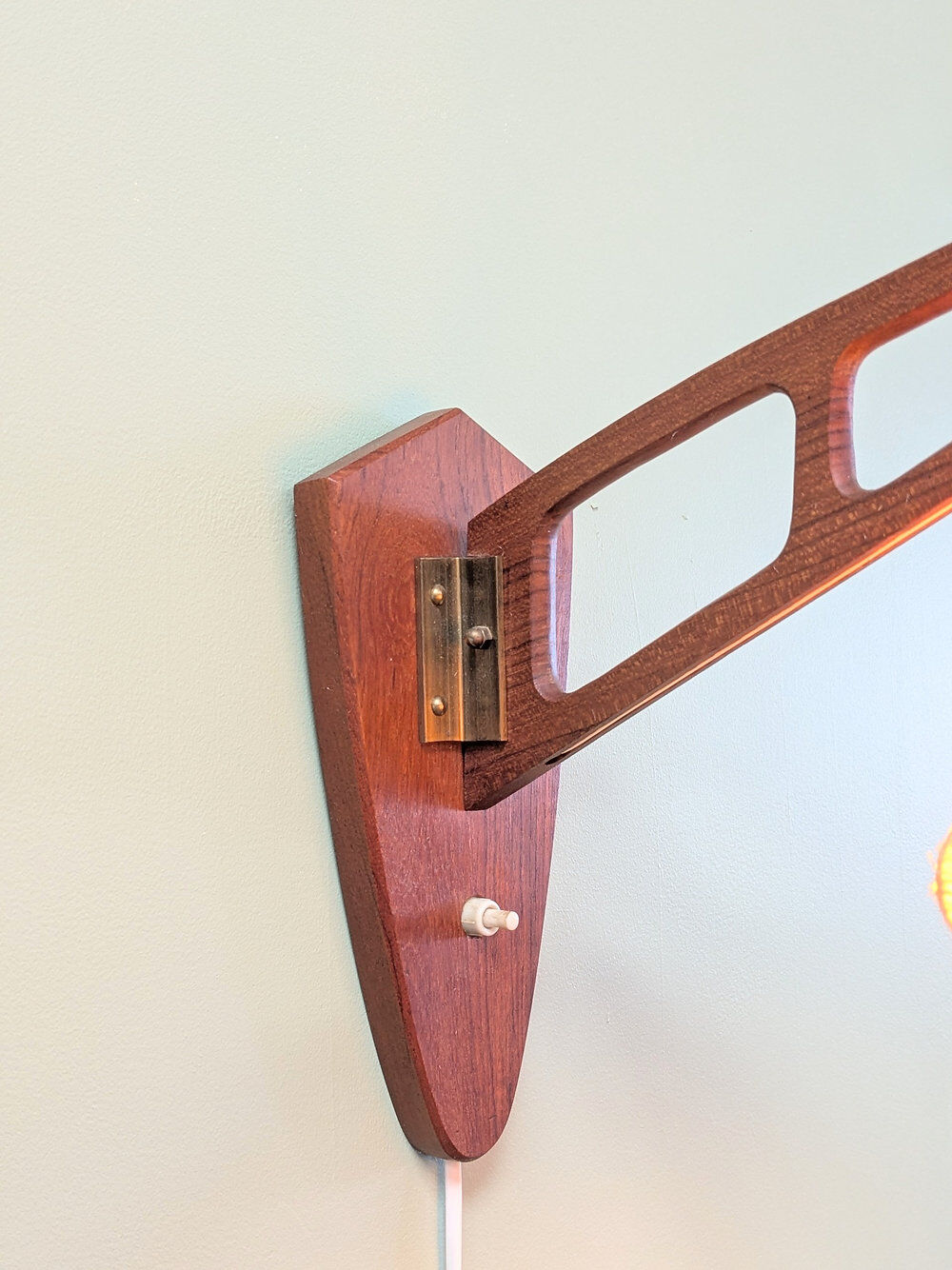 Danish vintage wall light in teak