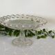 Coupe à fruits sur pied en verre moulé