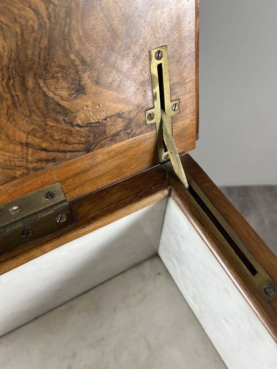 Walnut toilet commode, 19th century