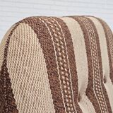 Fauteuil relax danois, revêtement en laine d'origine, années 70