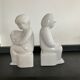 Pair of vintage porcelain bookends