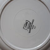 Set de 3 assiettes plates ivoire fleurs Sarreguemines