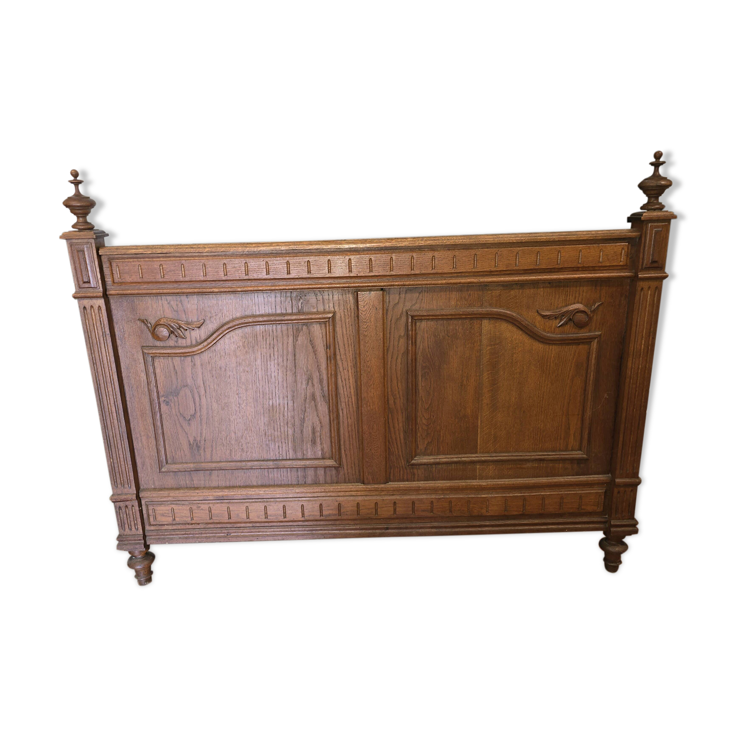 Antique oak headboard
