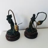 Lot de deux lampes danseuse