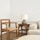 Mid-century armchair in blonde beech