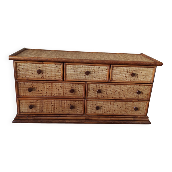 Commode  Maugrion 7 tiroirs + Chevet