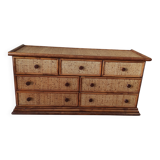 Maugrion chest of drawers with 7 drawers + bedside table