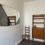 Large two-tone panoramic mirror designed by Marly Frères in Bordeaux CIRCA 1960
