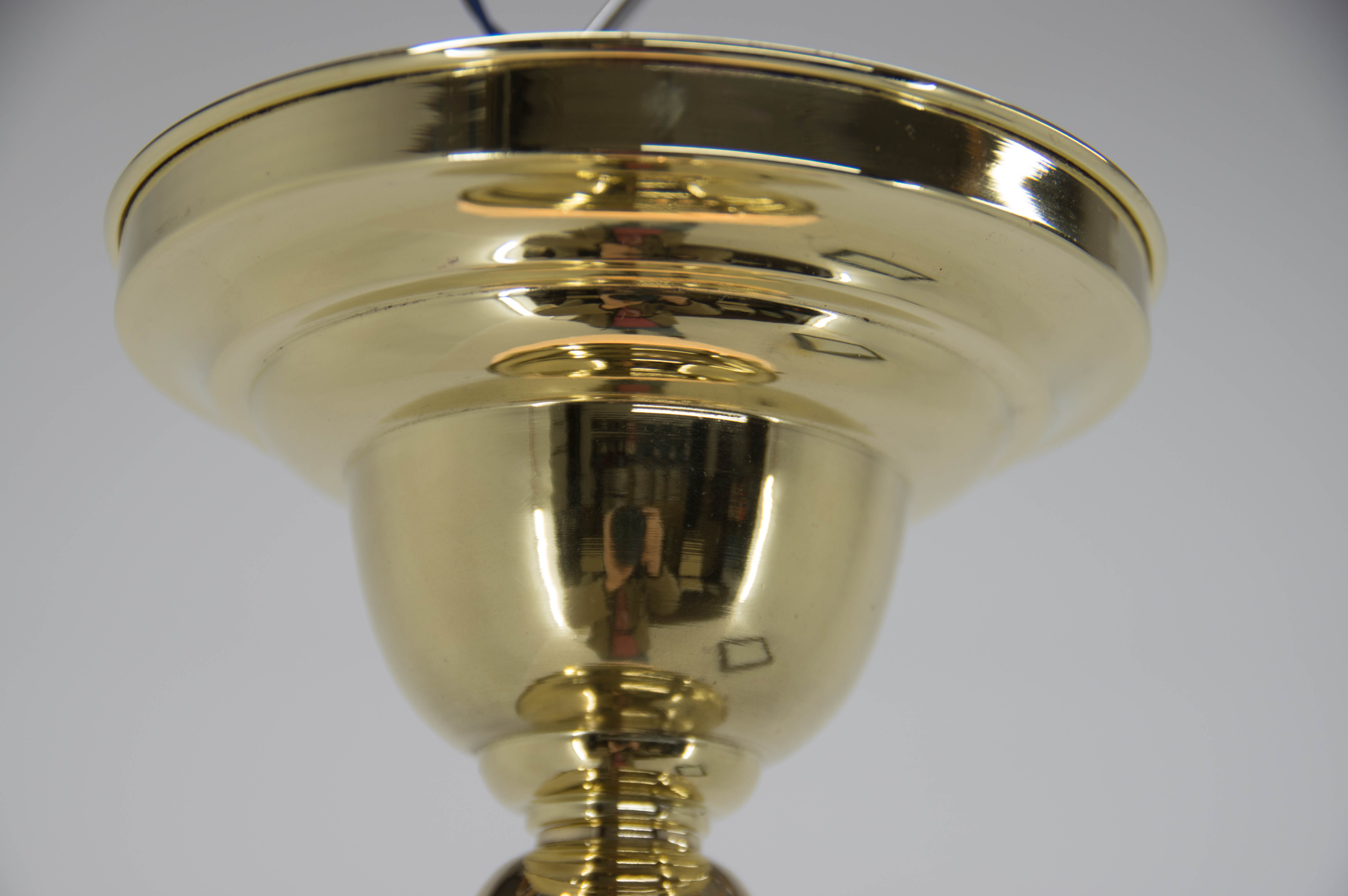 Art nouveau flush mount, 1910s, restored