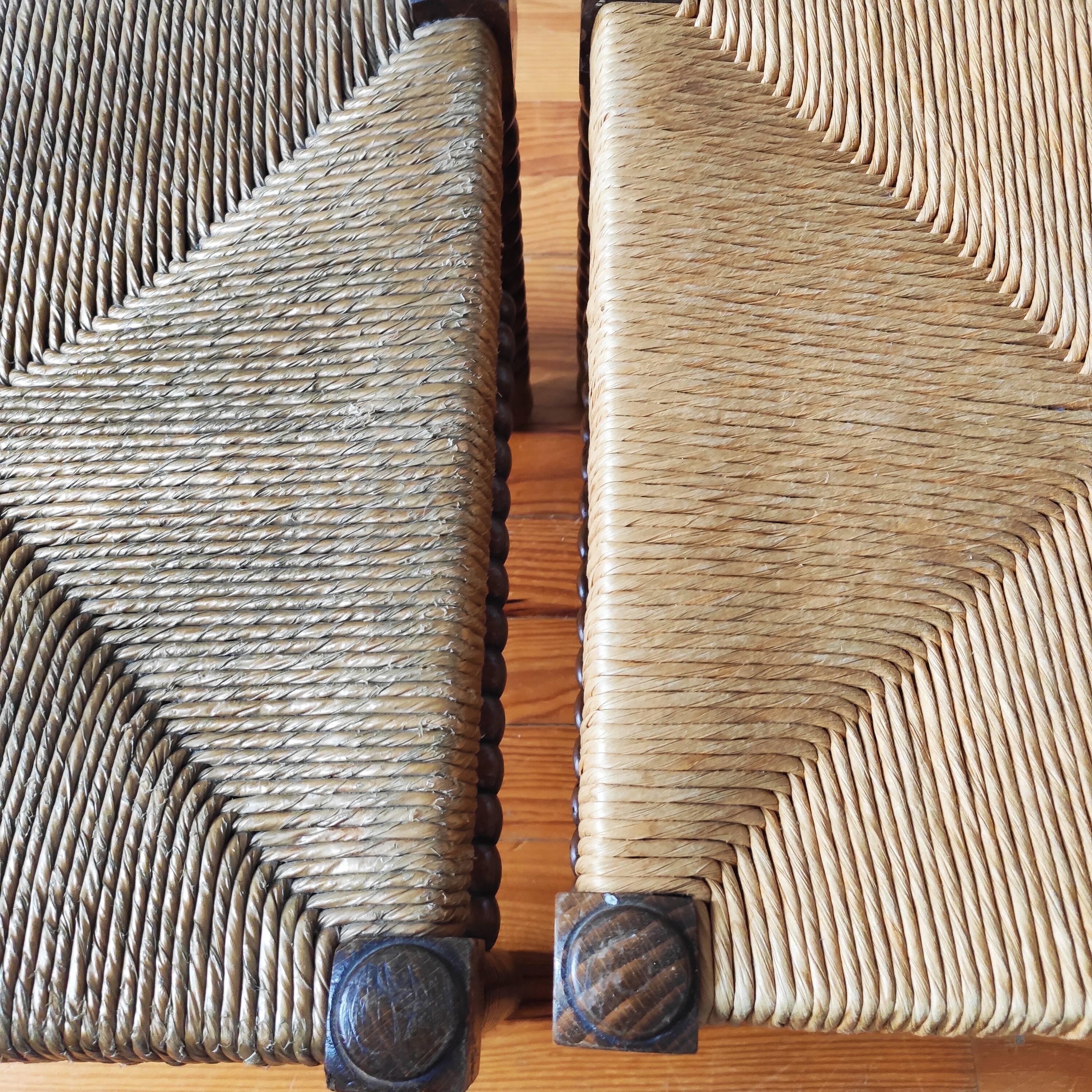 Paire de chaises anciennes bois tourné bobine