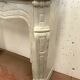 Louis XV style fireplace in white marble veined Carrara Italy 20th century