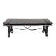 Banc en châtaignier et fer sculpté de la Renaissance espagnole du XIXe siècle