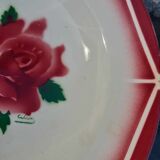 Series of 6 hollow plates in earthenware Digoin Sarreguemines model Cibon