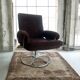Fauteuil marron/monoplace/chaise longue vintage