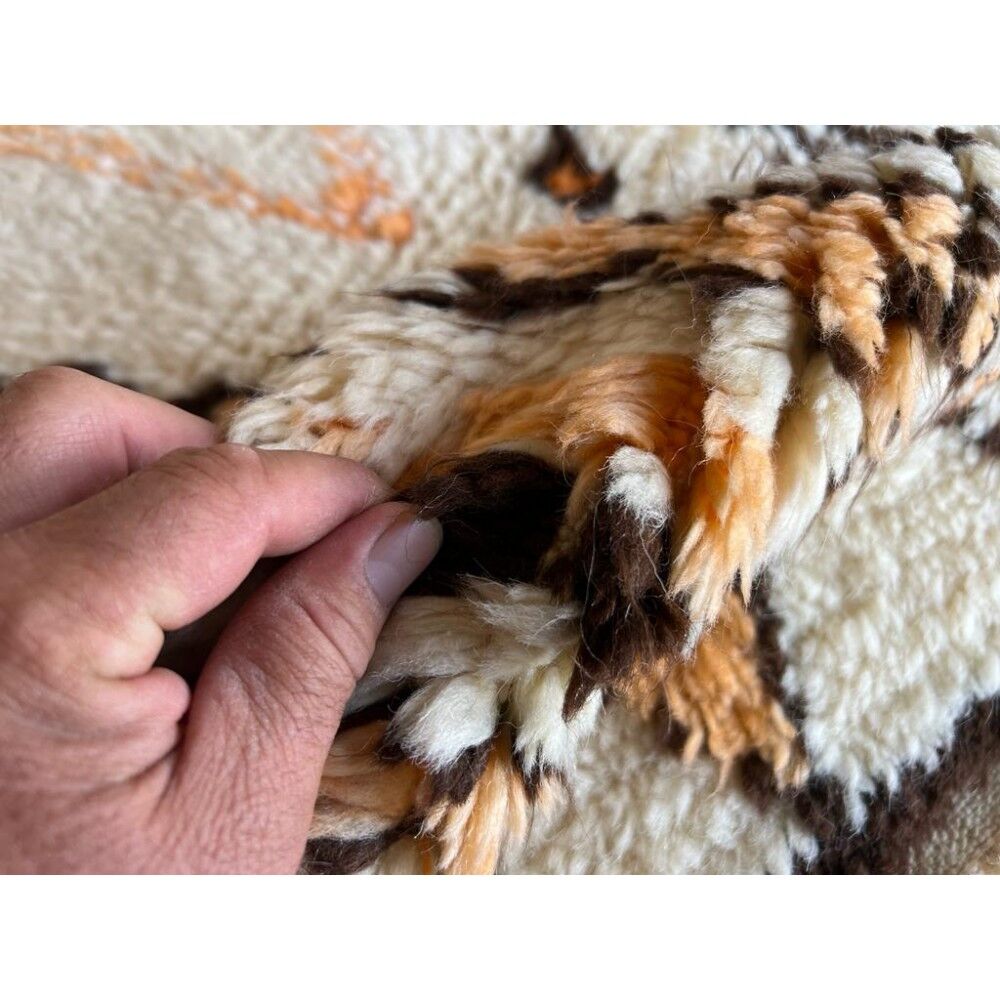 Modern Handmade Moroccan Large Rug, 100% Wool. Custom Options Available