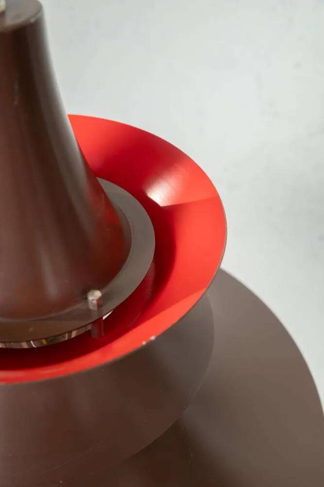 Vintage 1960s Danish design suspended lamp from the Space Age.