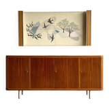 Sideboard and Matching Decorative Art Piece from the Ocean Liner "SS Rotterdam" 1950’s