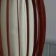 danish ceiling lamp in teak and paper from the 60s