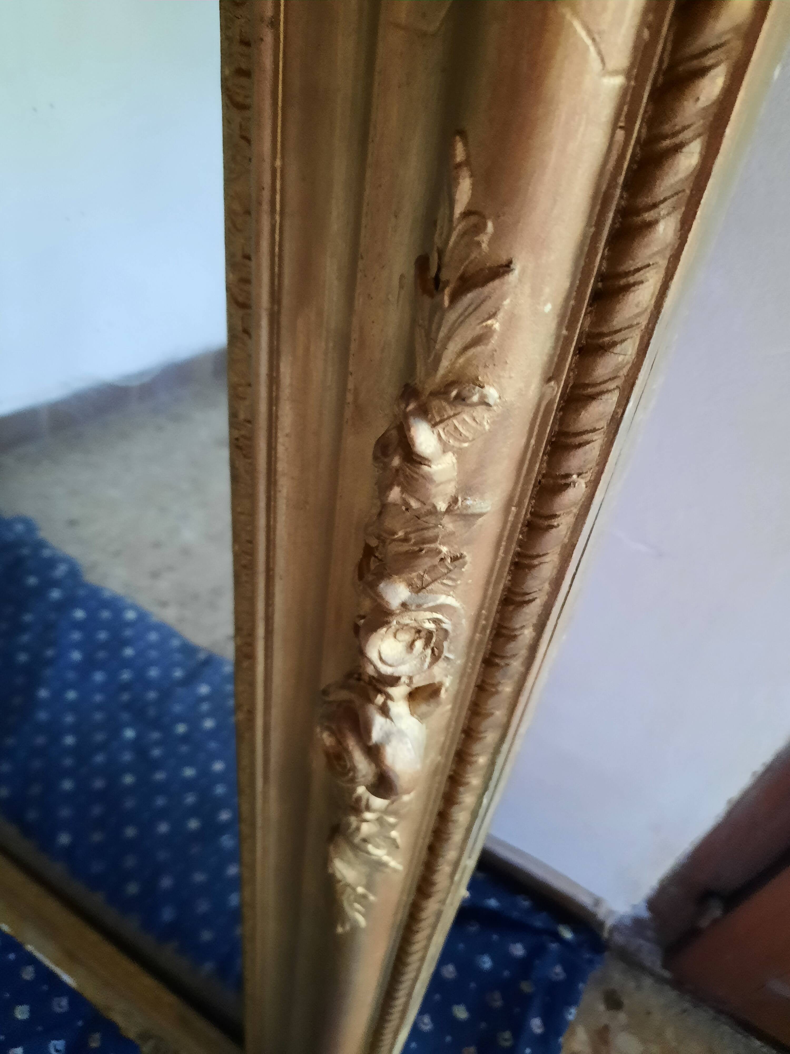 Very large gold mirror