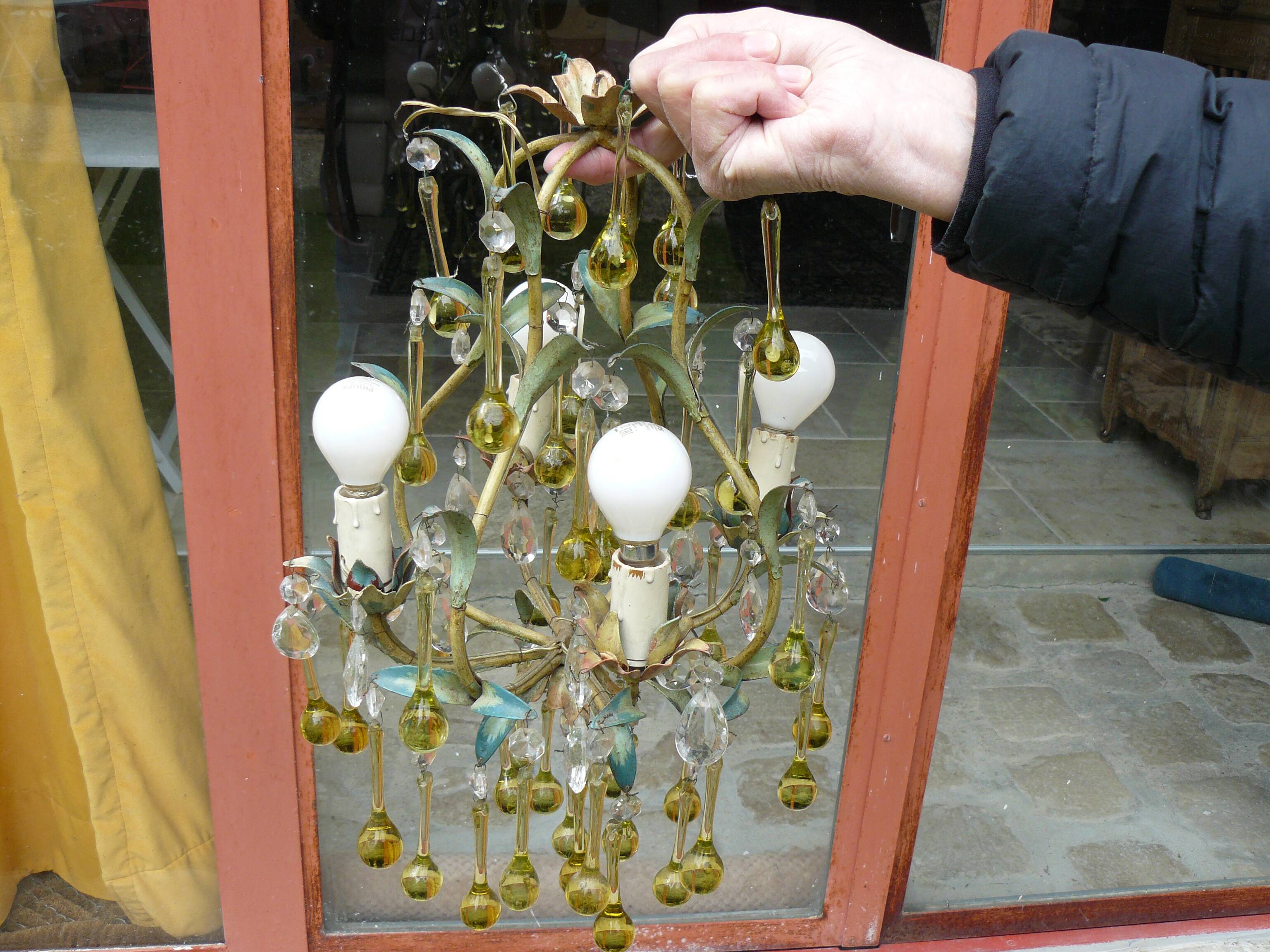 Small Murano drops chandelier