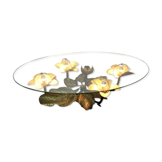 Brass coffee table by Henri Fernandez 1970s