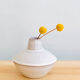 White enamelled terracotta vase