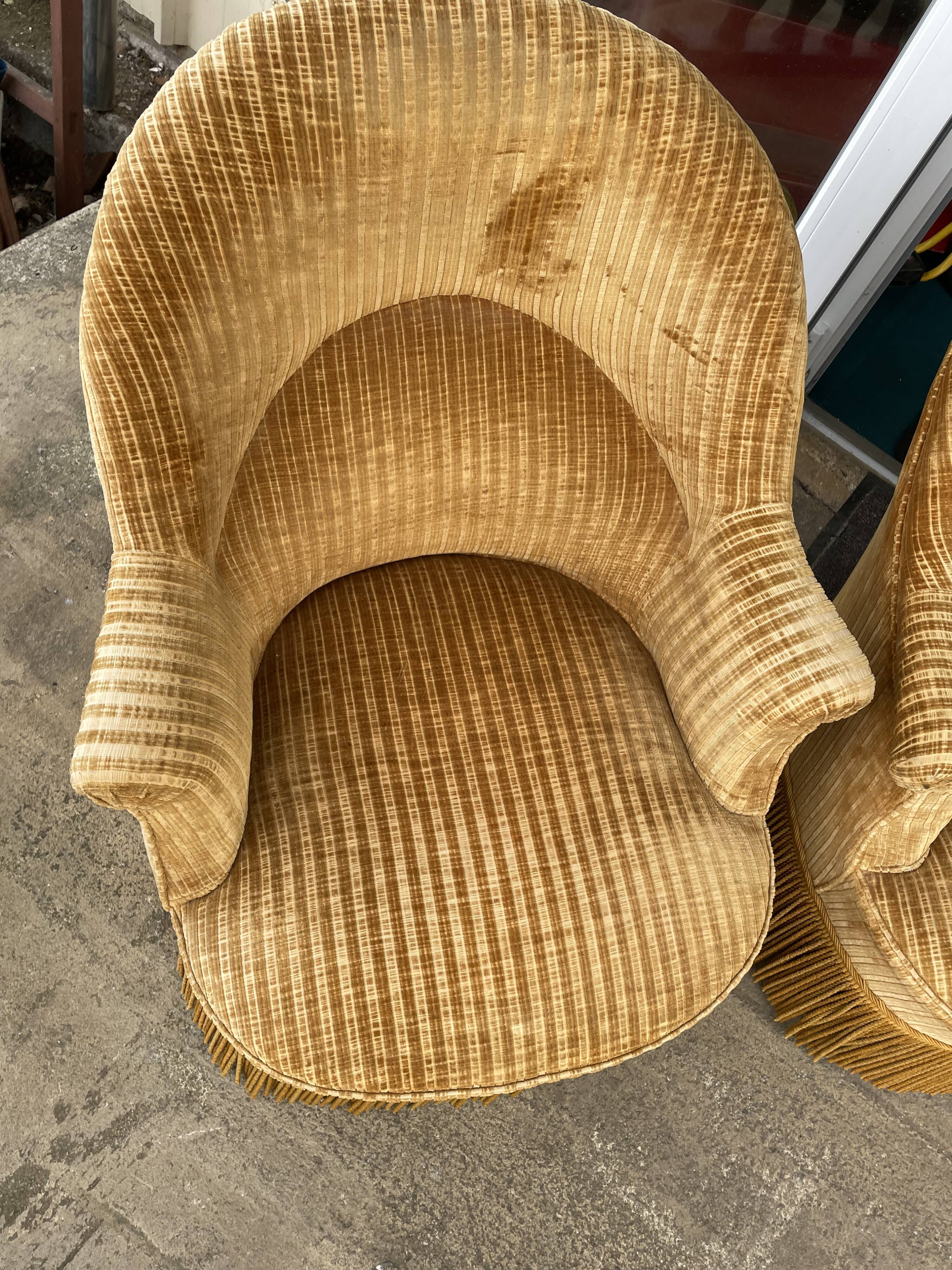 Pair of Crapaud armchairs
