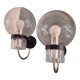 Pair of "Scones" wall lights by Glashütte Limburg 60's 70's