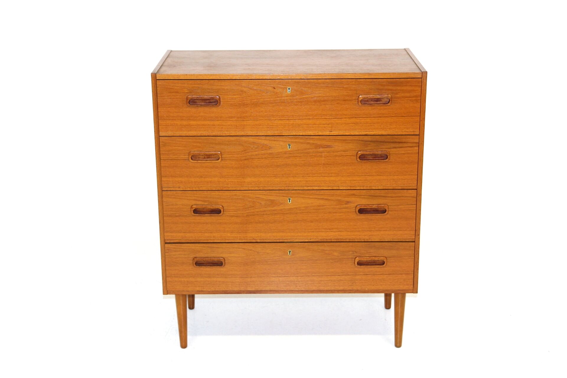 Teak chest of drawers, suede, 1960