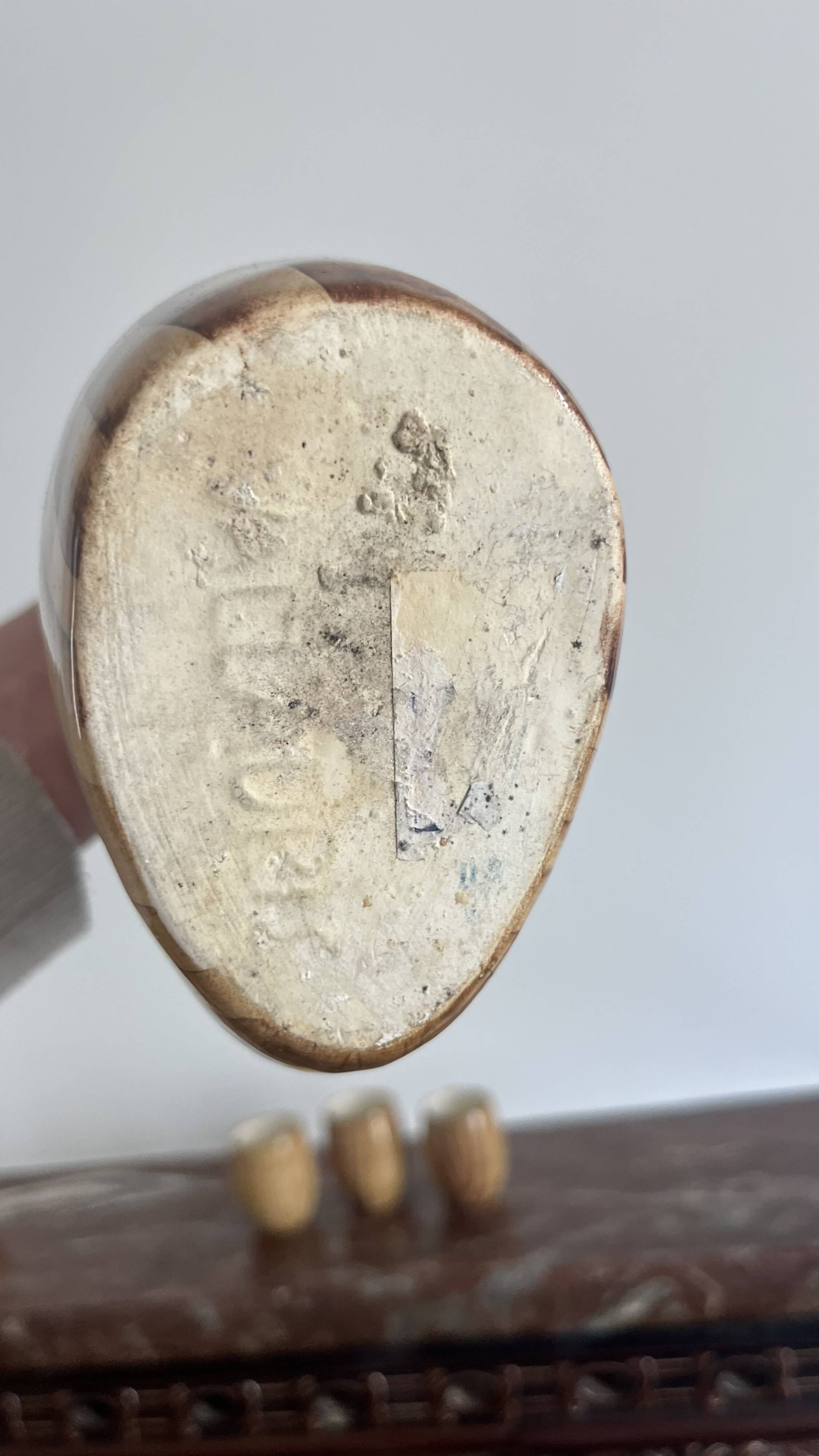 Grandjean Jourdan liqueur set in wood-effect glazed ceramic