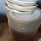 Table service 83 pieces Lions of faience Limoges