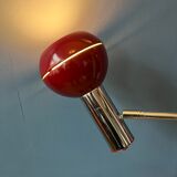 Vintage Wilko Eyeball Floor Lamp in Bordeaux Red | Space Age Lamp