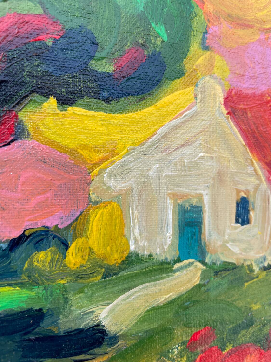 Oil on panel Fauvism landscape