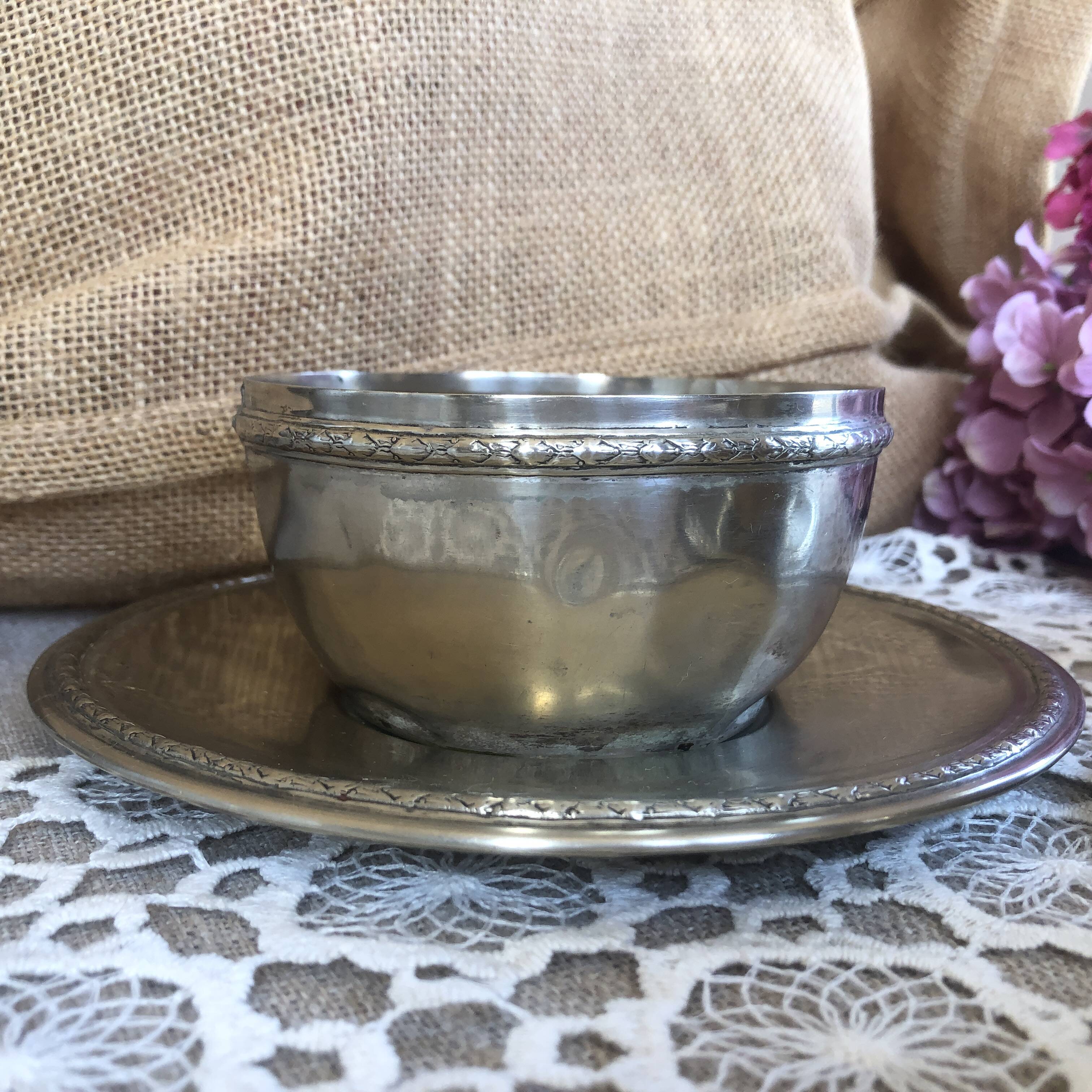 Set of 3 old "silverware" cups
