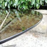 Smoked glass round table - Ø118